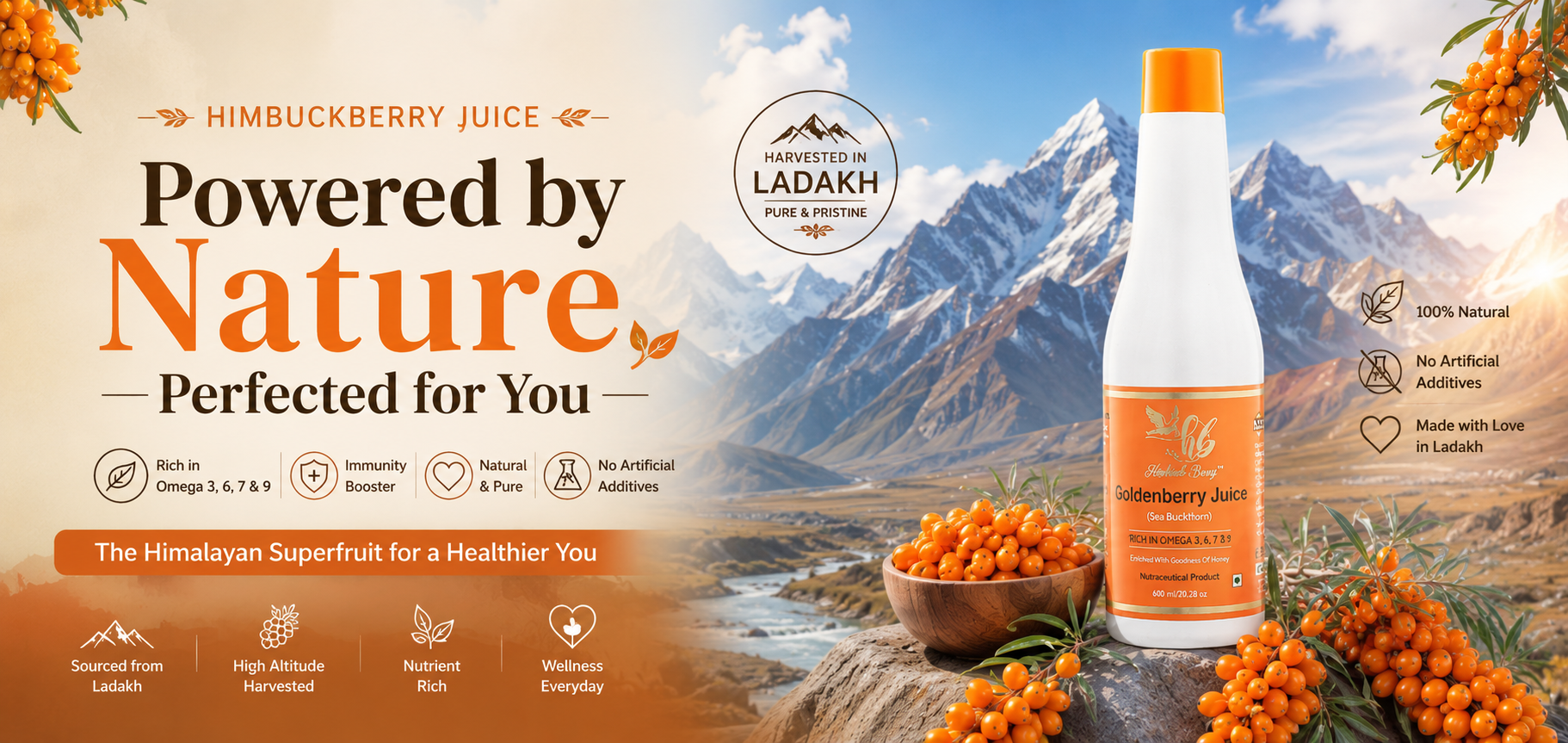 Sea Buckthorn Juice: Rich in  Omega 3, 6, 7 & 9