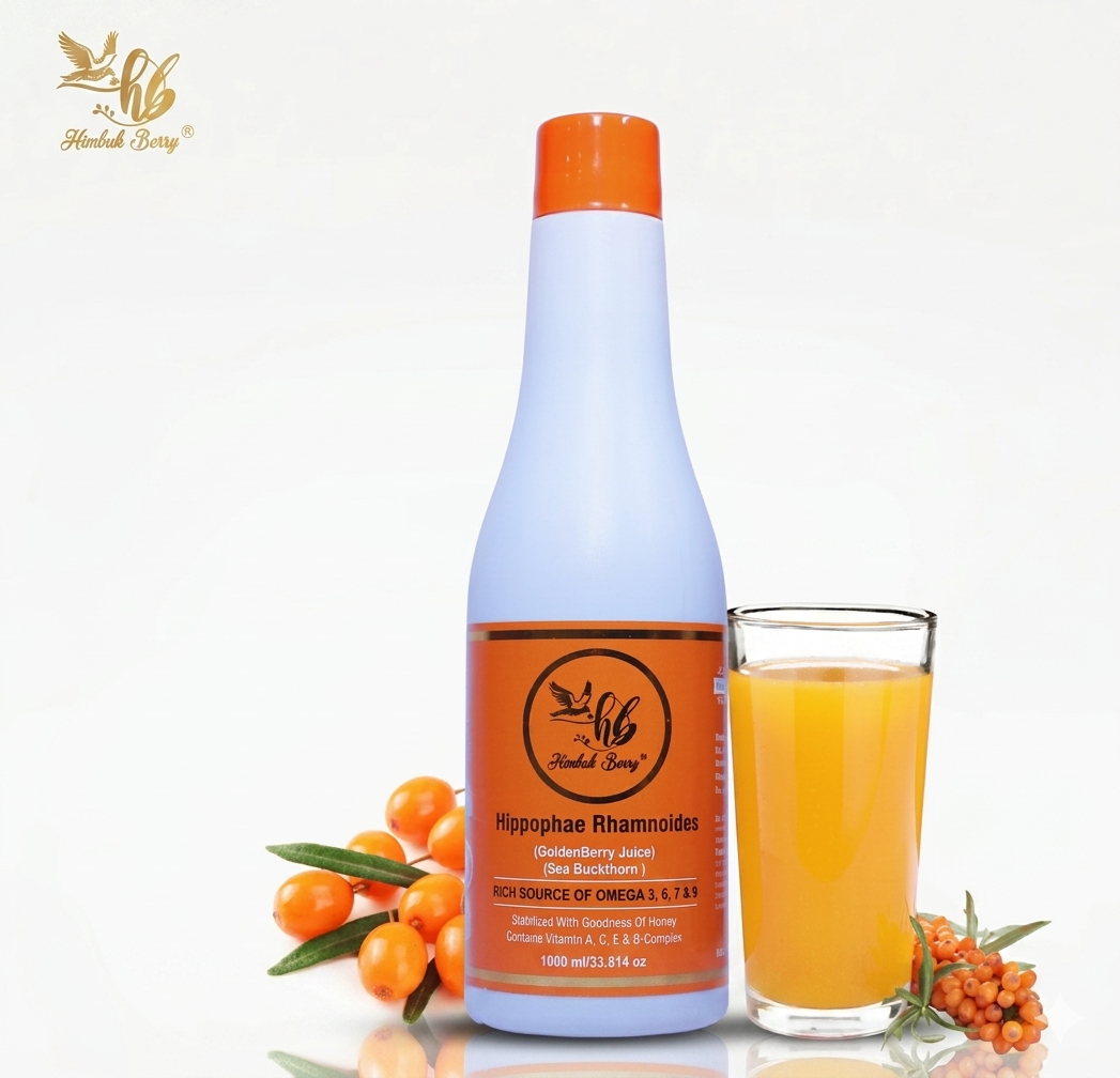 Sea Buckthorn Juice (Pulp) – 1000 ml | Natural Berry Drink