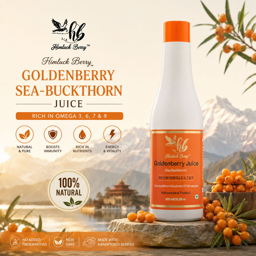 Sea Buckthorn Juice (Pulp) – 1000 ml | Natural Berry Drink