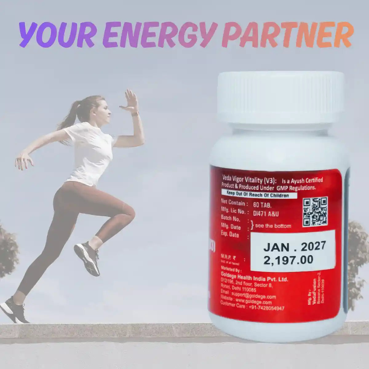 VEDA VIGOR VITALITY (V3) – 60 Tablets