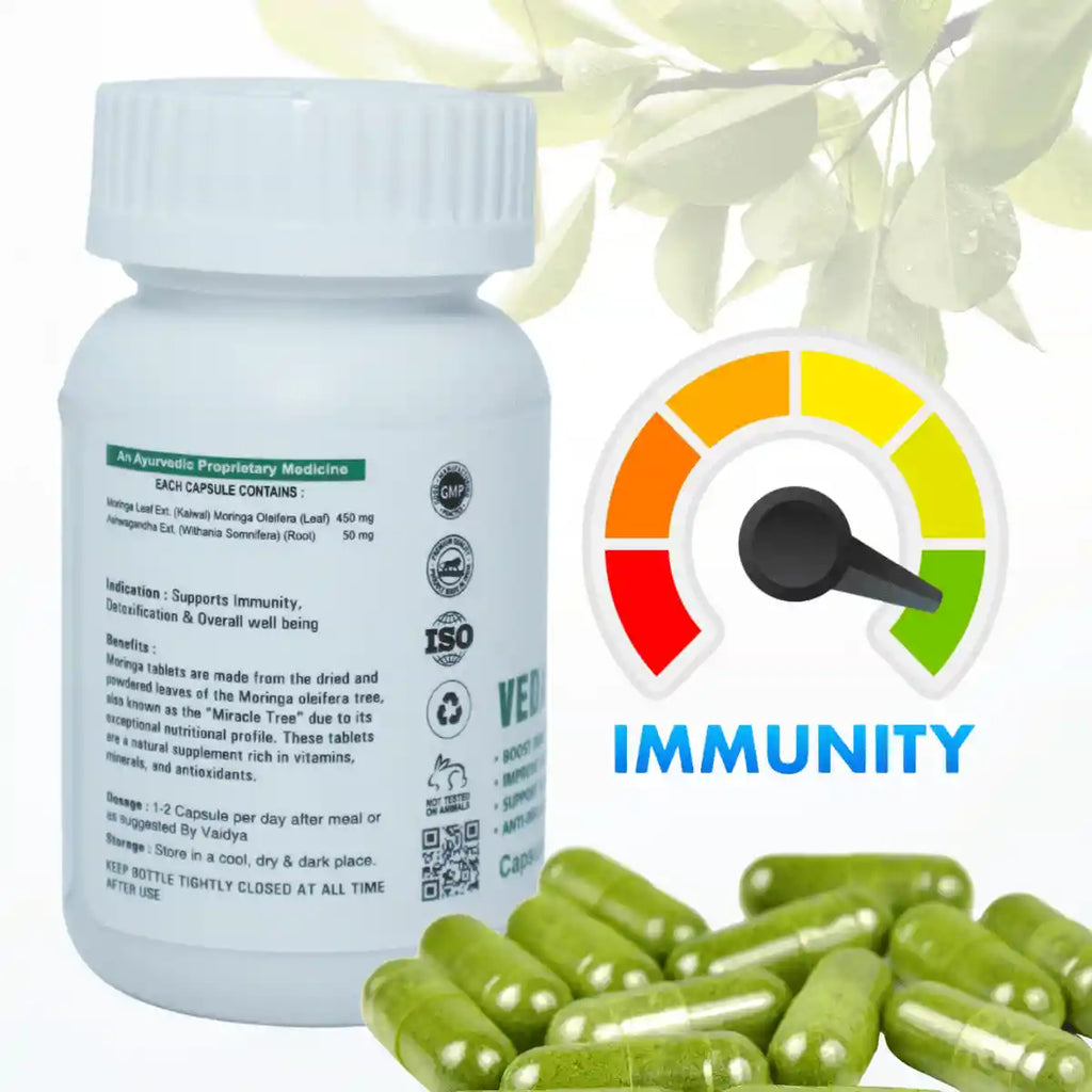 VEDA MORINGA Capsules – Natural Immunity & Energy Support